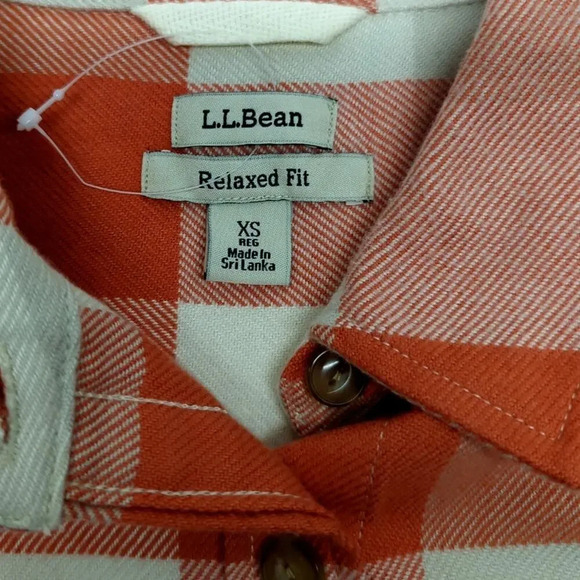 L.L.Bean Women's Soft-Brushed Flannel Shirt Jacket with Pockets Plaid XS - Picture 7 of 12